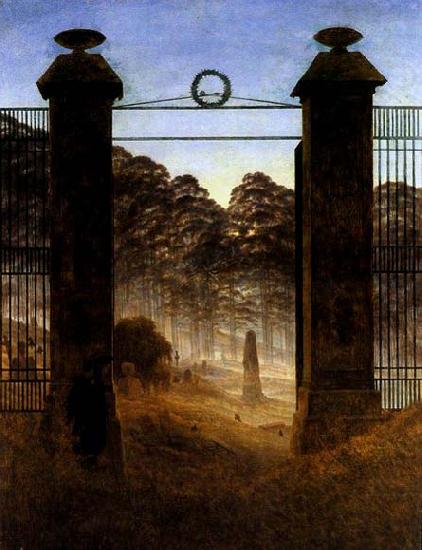 Caspar David Friedrich The Cemetery Entrance china oil painting image